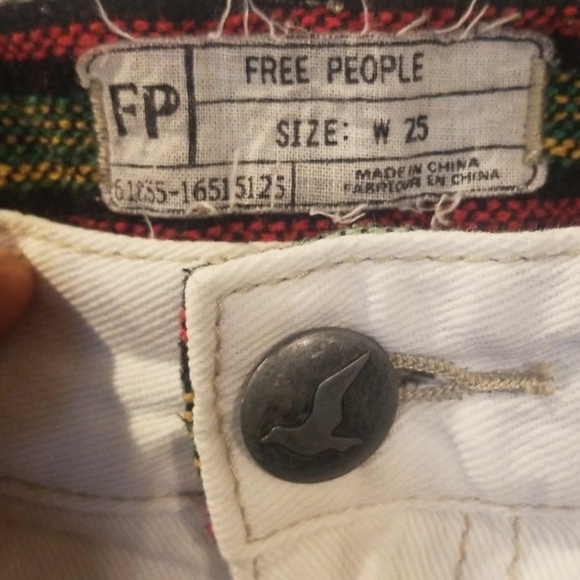 Free People white short size 25 - Picture 3 of 5